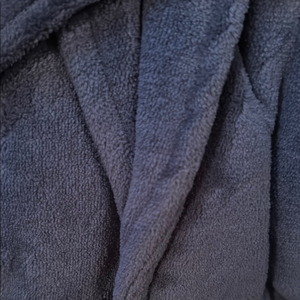 RH Plush Navy Robe - Picture 3 of 4